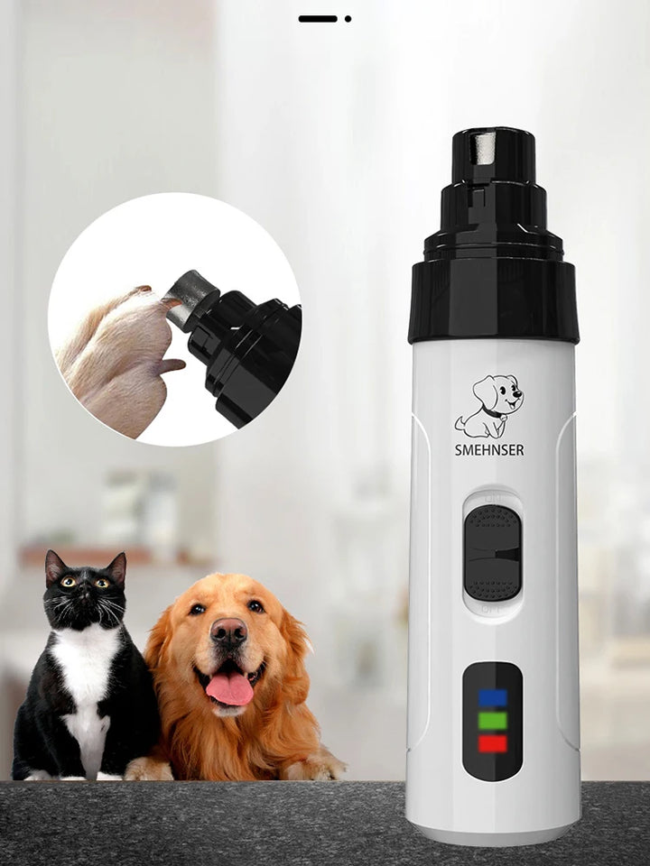 Electric dog nail grinder close-up