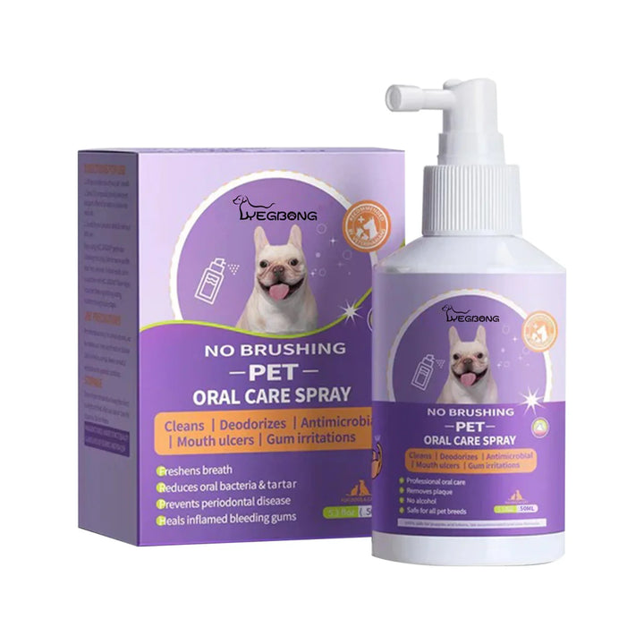 Pet oral care spray. Dog and cat oral spray.