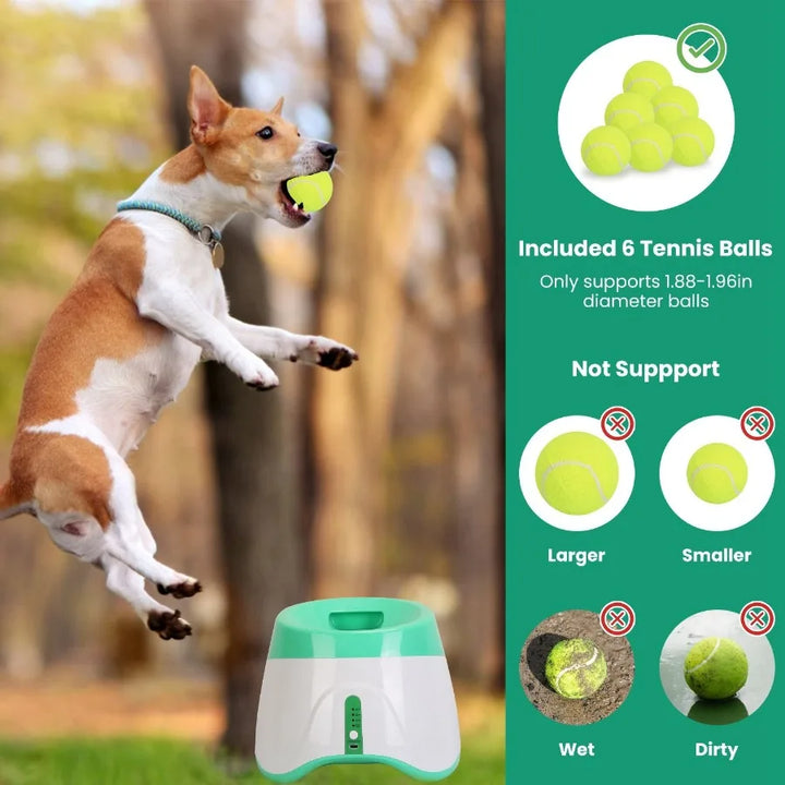 The dog ball launcher toy only support clean 1.88-1.96 in balls