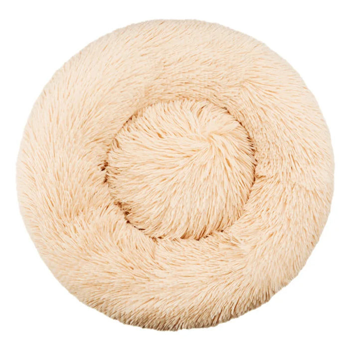 Beige Round Dog Bed