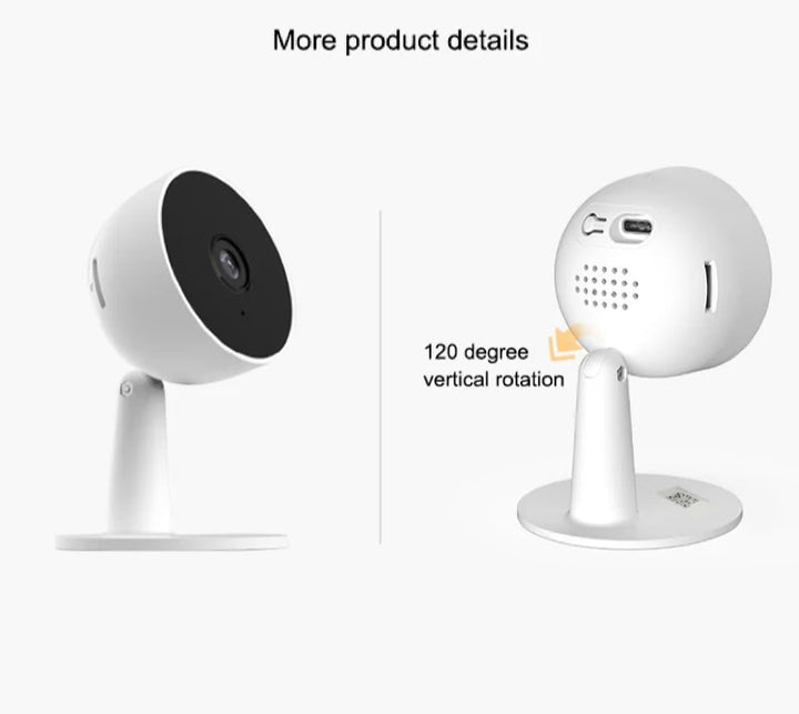 Two security cameras with Tuya Smart Life branding on a white background