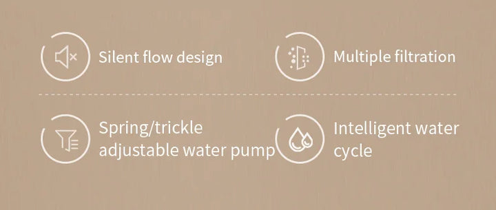 Cat water fountain features