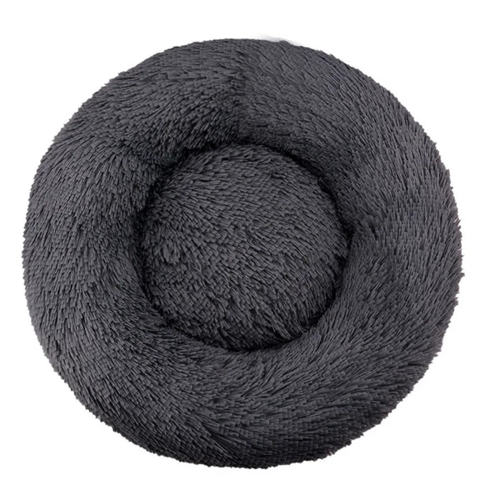 Dark gray Round Dog Bed