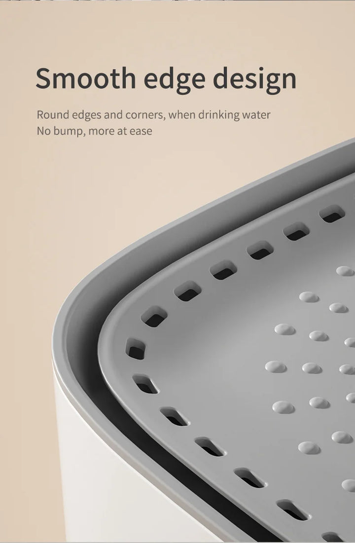 Cat water fountain smooth edges design