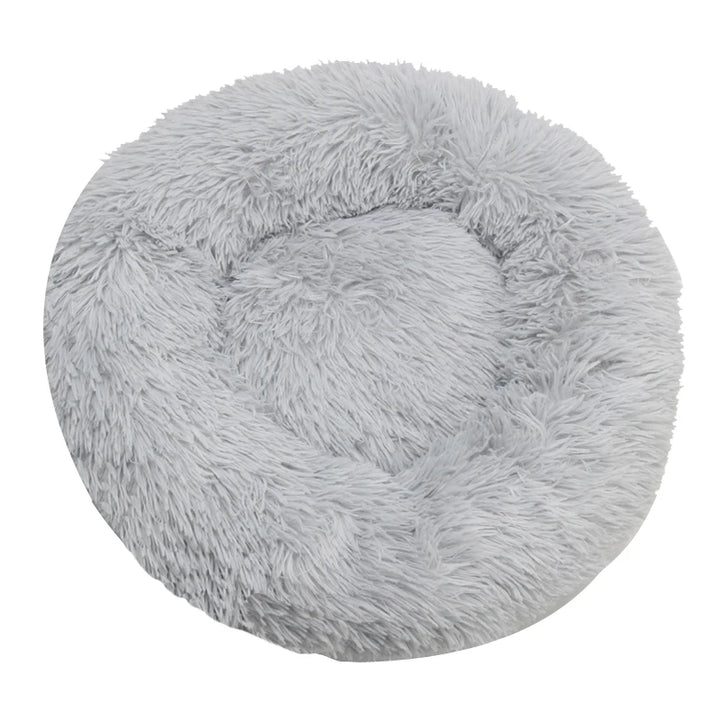 White Round Dog Bed