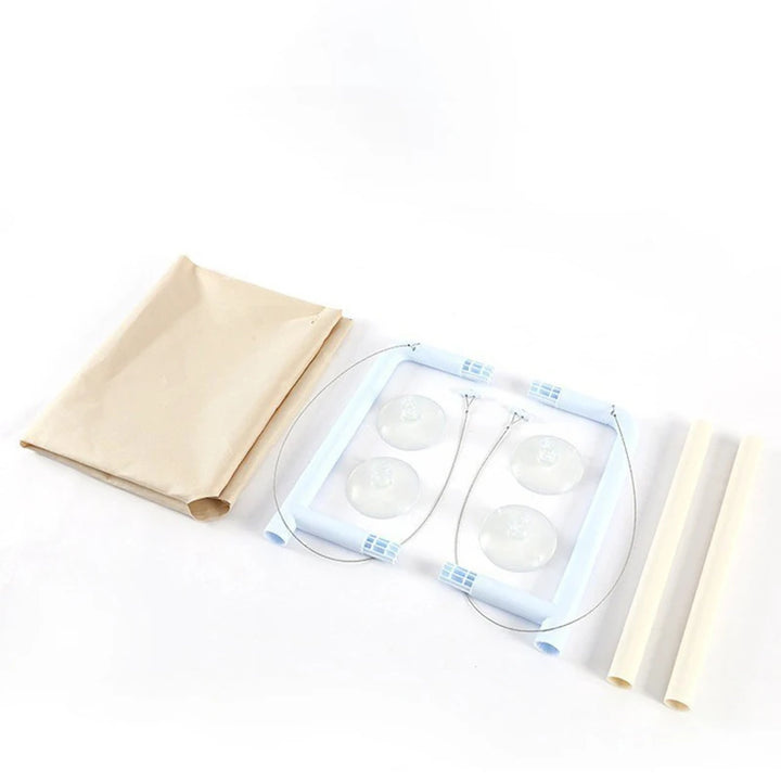 Transparent silicone gel pads with beige cloth Cat Hammock Window