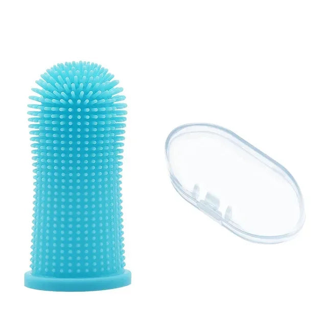 Blue Dog Finger Toothbrush