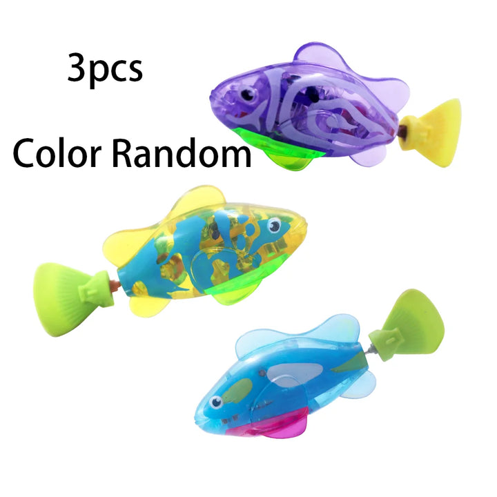 three cat fish toys
