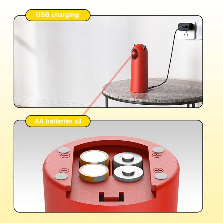 Cat laser toy usb charging and batteries