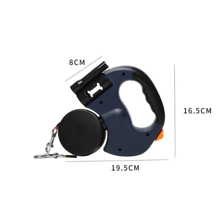 Retractable Dual Dog Leash measurements