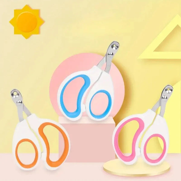 Set of colorful pet nail clippers 
