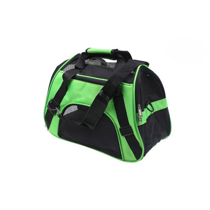 green dog and cat carrier traveling bag