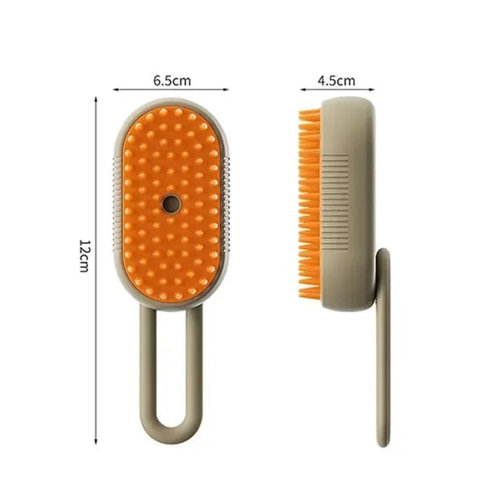 Deshedding dog and cat grooming brush with measurements