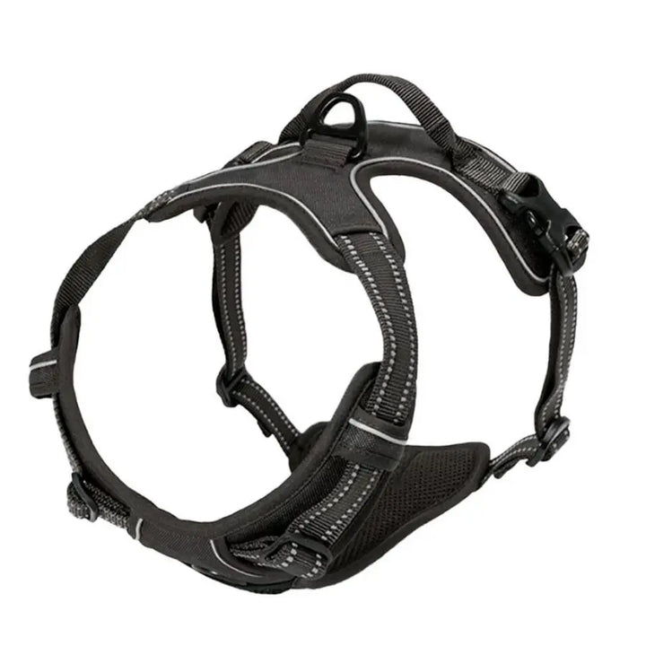 Black no pull dog harness