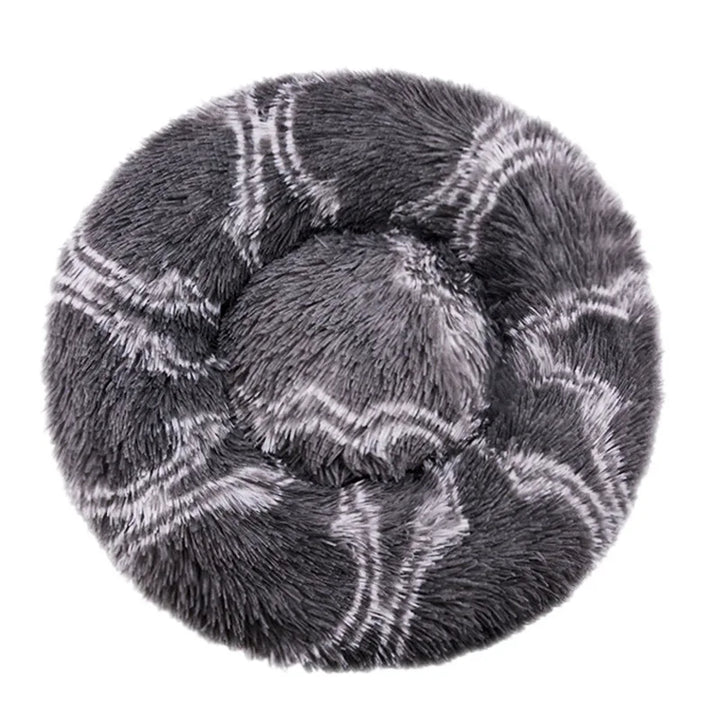 Gray Round Dog Bed