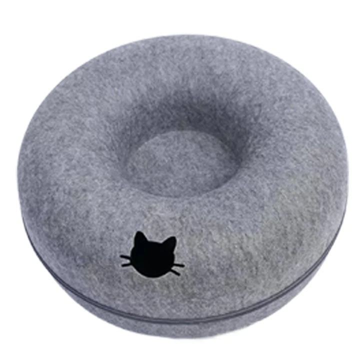 Gray Gray donut cat bed cat tunnel bed
