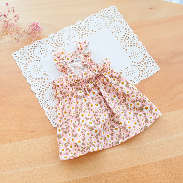 Pink cat floral dress
