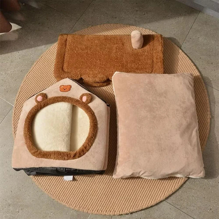 Disassembled parts of Foldable Cat House