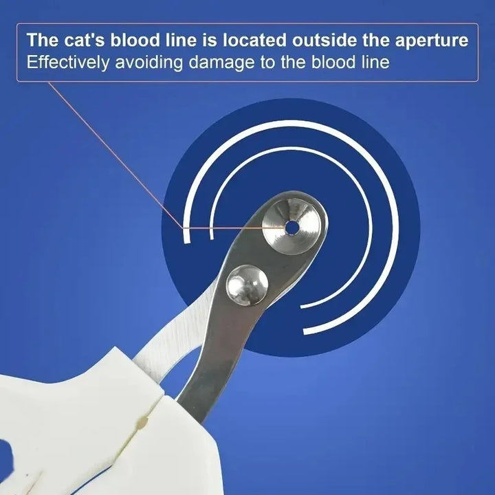Cat nail cutter safe from damaging the blodd line