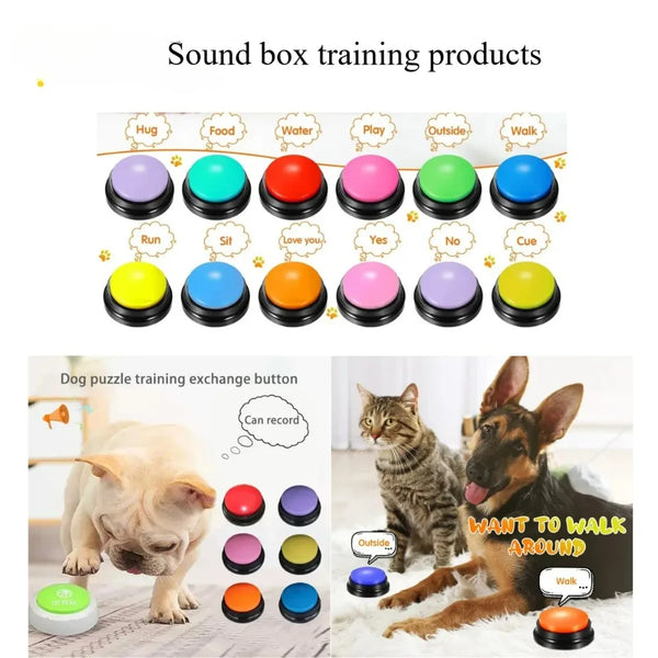 TalkBuddy Pet Communication Buttons – 8 Voice Recording Buttons