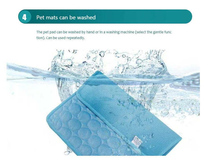 Dog cooling mat being washed