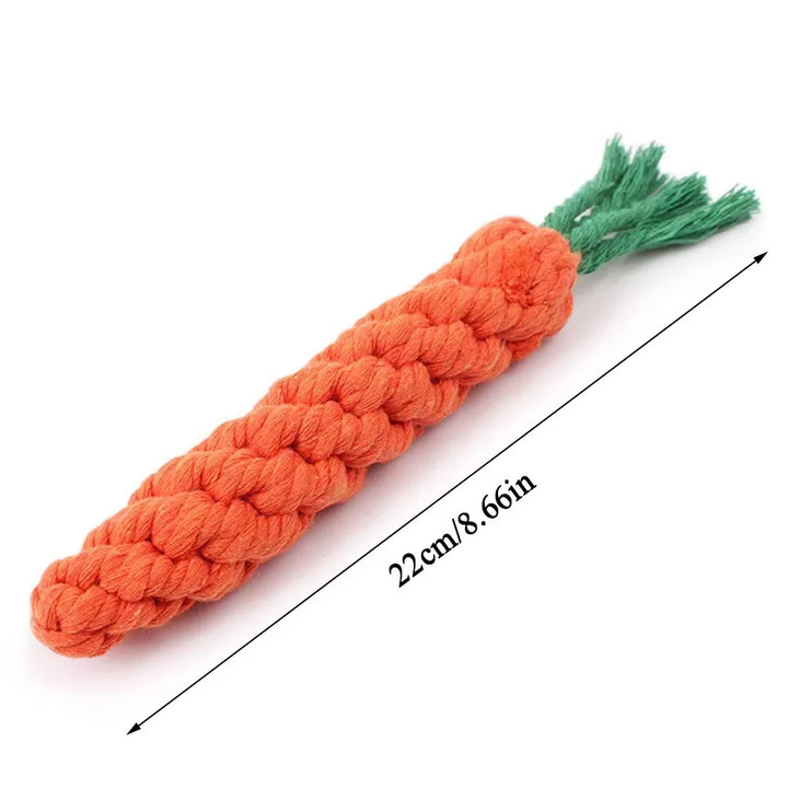 Durable Dog Carrot Toy measurements 