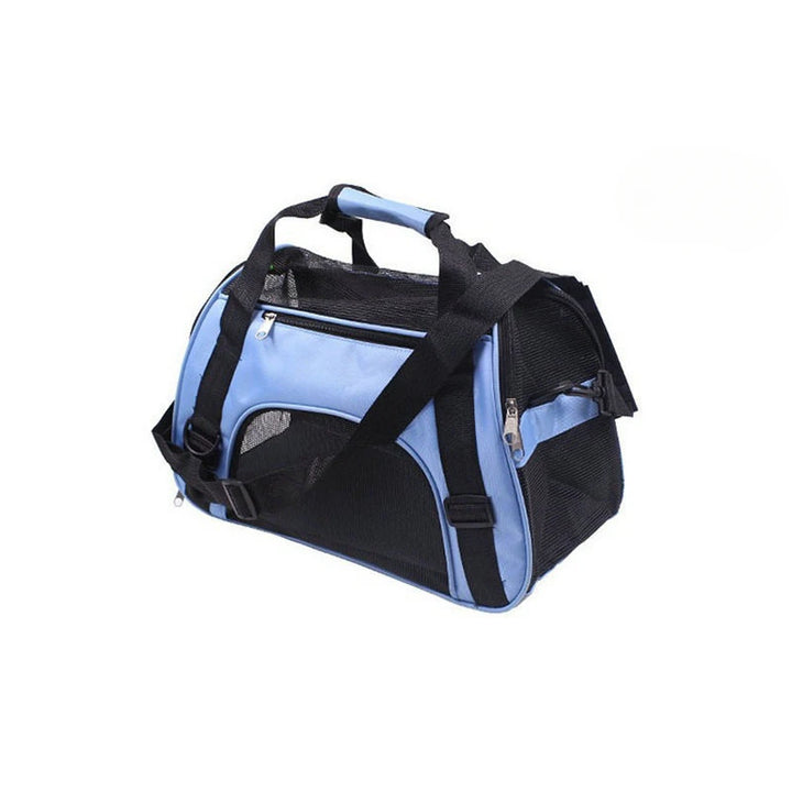 Blue dog and cat carrier traveling bag