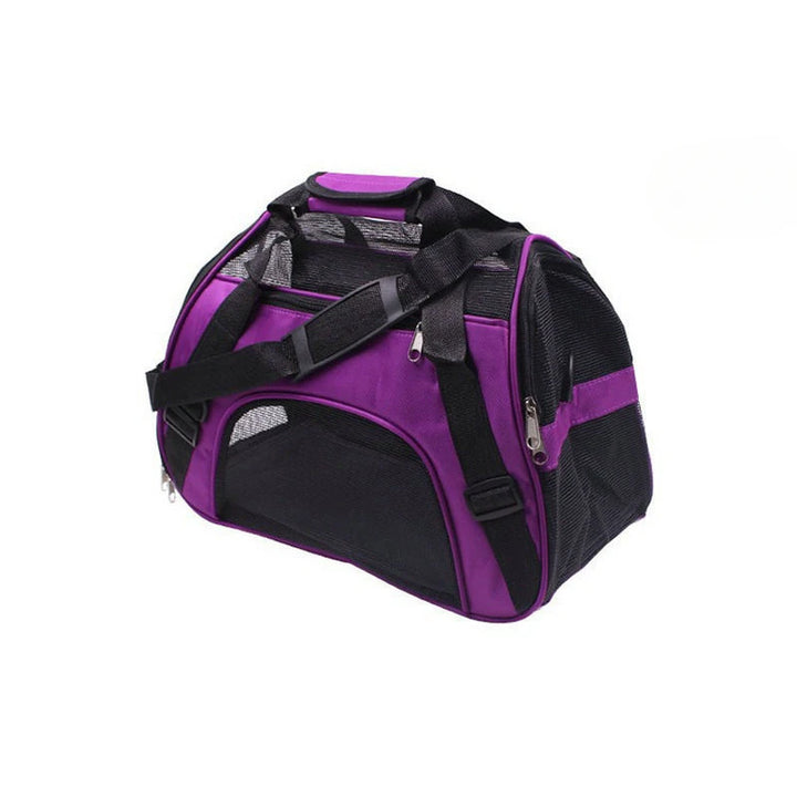 Purple dog and cat carrier traveling bag
