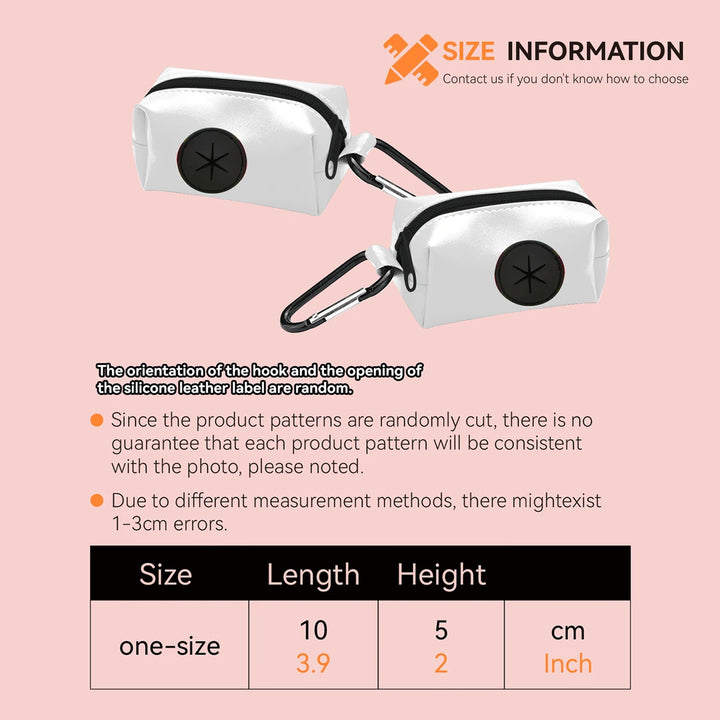 Size information for a Dog Poop Bag Holder 