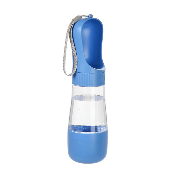 Blue Portable Dog Water and Food Bottle