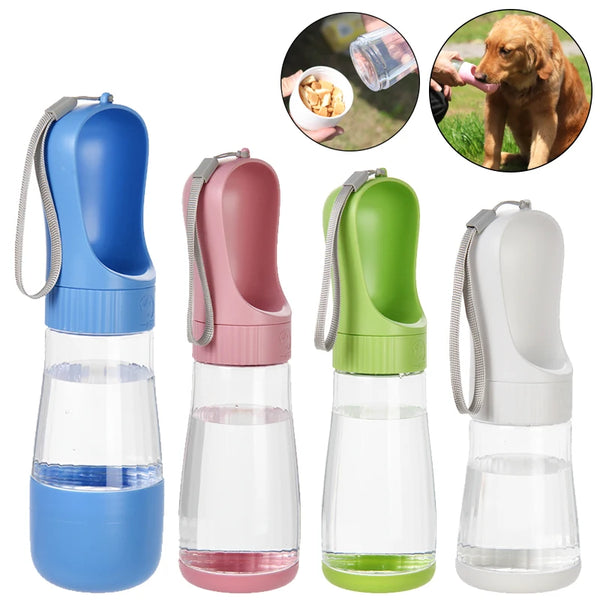 Four colorful Portable Dog Water Bottle