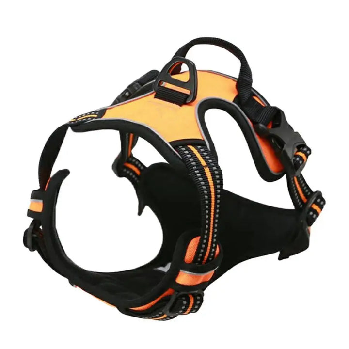 Orange no pull dog harness