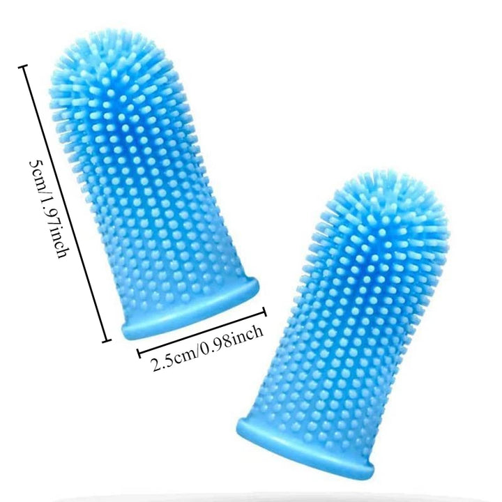 blue Dog Finger Toothbrush measurements
