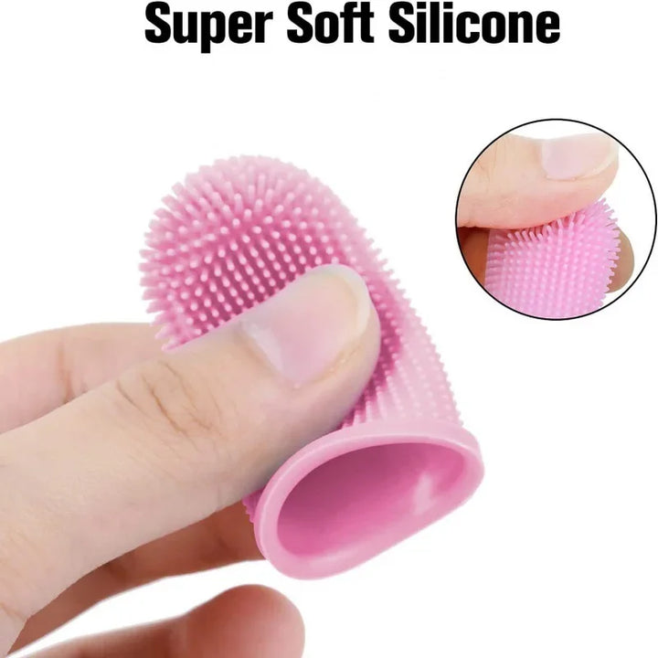 pInk soft Dog Finger Toothbrush