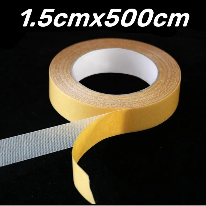 Roll of double sided tape with dimensions 1.5cmx500cm 