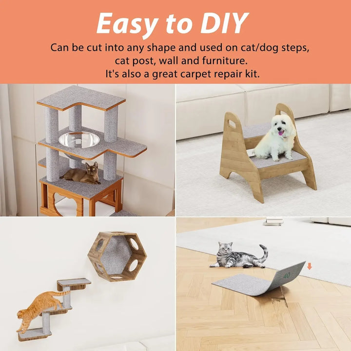 Pictures of easy DIY for the cat Scratching Mat