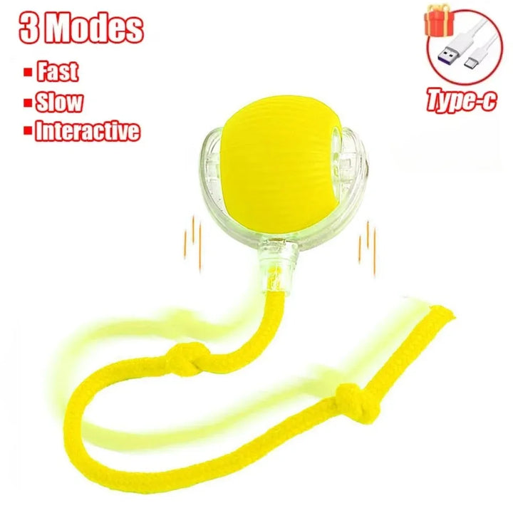 Yellow Interactive Cat Ball Toy