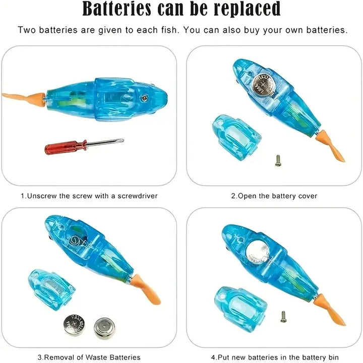 Cat Fish Toy batteries manual